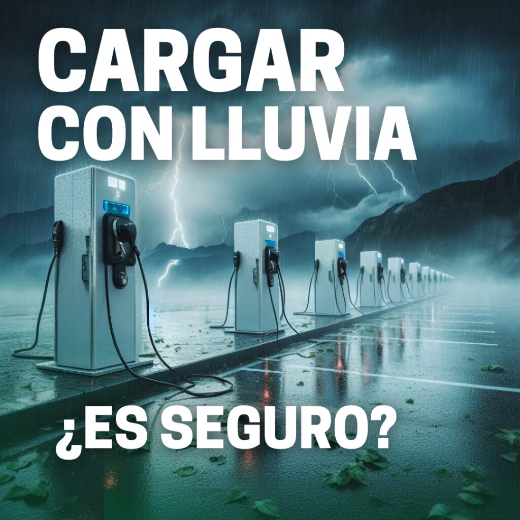 Lluvia coche eléctrico