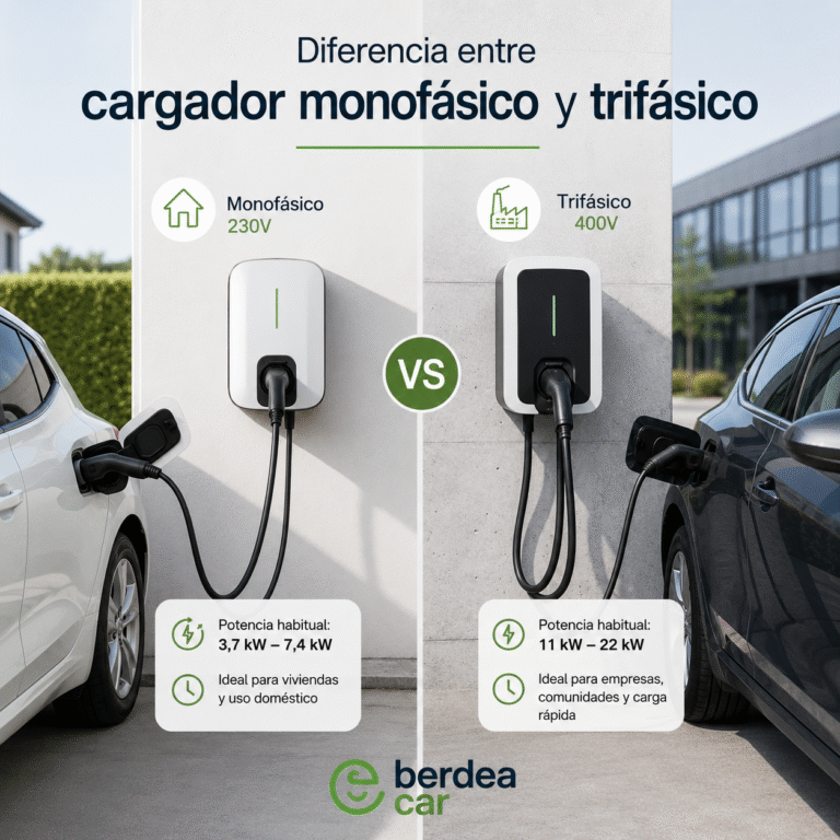 diferencia entre cargador monofásico y trifásico