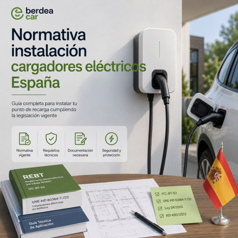 normativa instalación cargadores eléctricos España